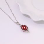 Náhrdelník s príveskom v tvare kvapky, český krištáľ, červený