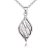 Náhrdelník v tvare kvapky, s príveskom z českého krištáľu, biela