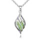 Náhrdelník v tvare kvapky s príveskom z českého krištáľu, peridot