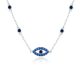 Ezüst lánc kék szemmel