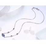 Ezüst lánc kék szemmel