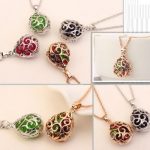 Náhrdelník s príveskom v tvare kvapky, český krištáľ, tanzanit