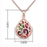 Náhrdelník s ažúrom, prívesok v tvare kvapky, český krištáľ, viacfarebný