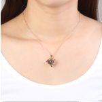 Náhrdelník s diamantovým kryštálovým príveskom, český krištáľ, viacfarebný