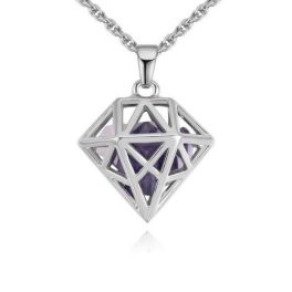   Náhrdelník s príveskom diamantový krištáľ, český krištáľ, tanzanit