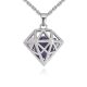 Náhrdelník s príveskom diamantový krištáľ, český krištáľ, tanzanit