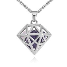  Náhrdelník v tvare diamantového kryštálu, s ažúrovým príveskom, tanzanit