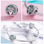 Ezüst charm, életfa