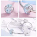 Ezüst charm, virág