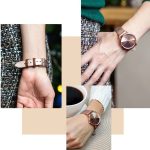 Dámske hodinky Shengke, ružové zlato