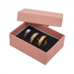 Šperkovnica so štruktúrovaným vzorom, papierová, ružová