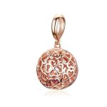 Strieborné kúzlo, prelamovaný kvet, ružové zlato