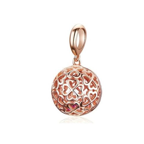 Strieborné kúzlo, prelamovaný kvet, ružové zlato