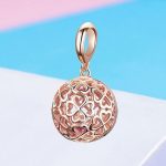 Strieborné kúzlo, prelamovaný kvet, ružové zlato