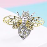 Ezüst charm, méhecske