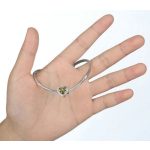 Strieborné srdiečko s mašľou a kryštálmi