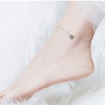 Strieborný nánožník s príveskom srdiečko