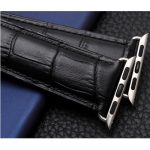 Remienok na Apple Watch, kožený, 38-40 mm, čierny