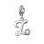 Ezüst charm, Z betű cirkónium kristállyal