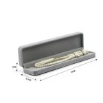 Šperkovnica na náhrdelník, zamatová, sivá