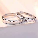 Ezüst karikagyűrű, egy pár, állítható méret