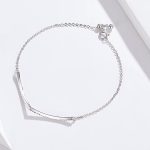 Ezüst karkötő, V alakú