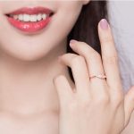 Strieborný prsteň so sklenenou šošovkou, zirkónový kryštál, ružové zlato, veľkosť 7