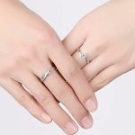 Ezüst karikagyűrű, egy pár, állítható méret