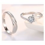 Ezüst karikagyűrű, egy pár, állítható méret