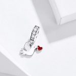 Strieborný prívesok holubica so zirkónovým kryštálom