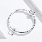 Strieborný prívesok holubica so zirkónovým kryštálom