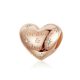 Strieborné srdiečko so zirkónovým kryštálom, ružové zlato