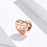 Strieborné srdiečko so zirkónovým kryštálom, ružové zlato