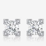 Strieborné náušnice s lupienkami kvetov
