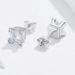 Strieborné náušnice s lupienkami kvetov