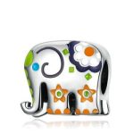 Strieborné kúzlo so sloními kvetmi