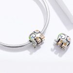 Strieborné kúzlo so sloními kvetmi