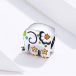 Strieborné kúzlo so sloními kvetmi