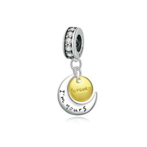 Strieborné kúzlo s Mesiacom a Slnkom