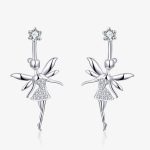 Strieborné náušnice, tancujúca víla