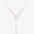 Strieborný dvojitý náhrdelník s obrúčkou, ružové zlato