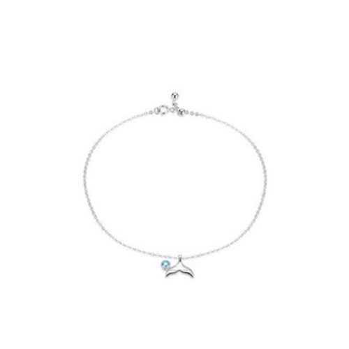 Strieborný náramok s rybou dámou