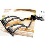 Remienok Apple Watch vyrobený z nehrdzavejúcej ocele, 42-44 mm, čierny