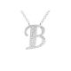Strieborný náhrdelník s príveskom písmena, B