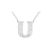 Strieborný náhrdelník s príveskom písmena, U