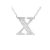 Strieborný náhrdelník s príveskom písmena, X