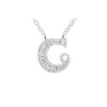 Strieborný náhrdelník s príveskom písmena, C