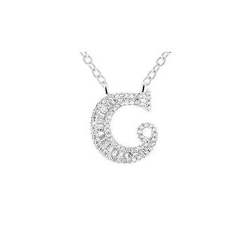 Strieborný náhrdelník s príveskom písmena, C