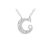 Strieborný náhrdelník s príveskom písmena, C