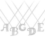 Strieborný náhrdelník s príveskom písmena, C